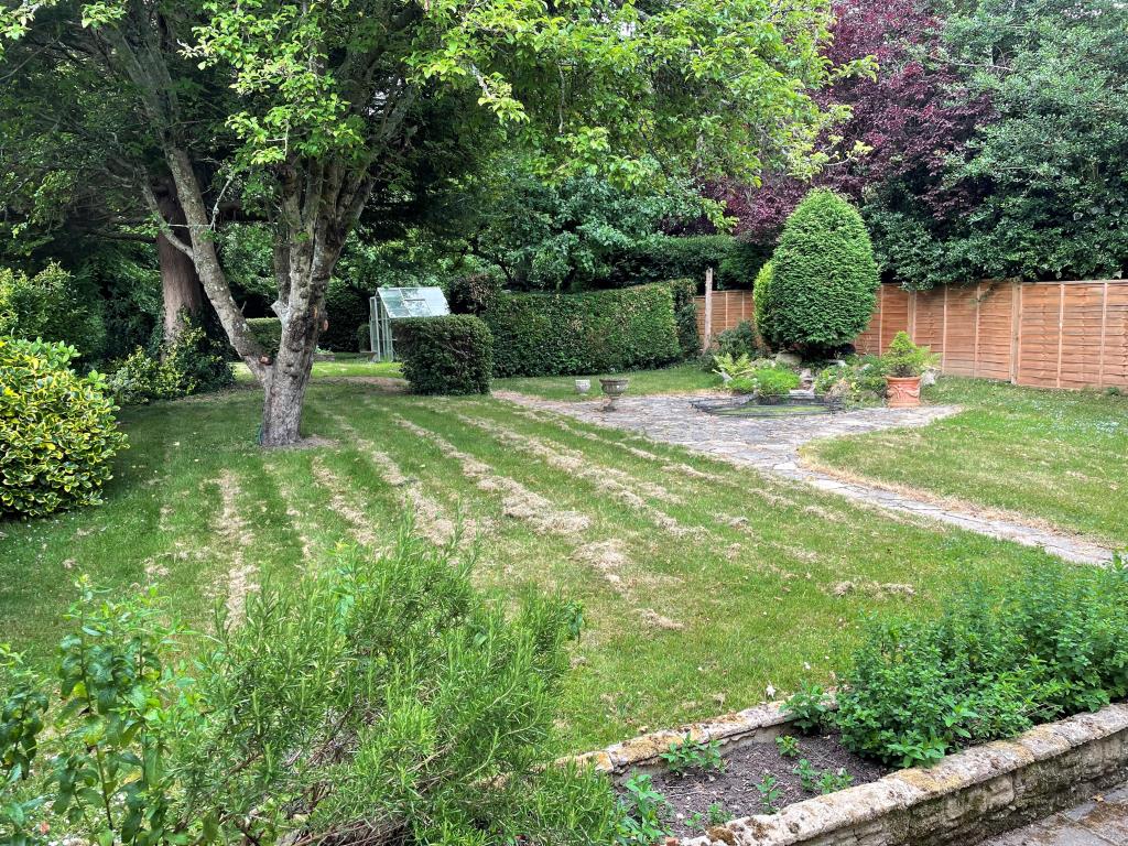 Lot: 124 - DETACHED HOUSE WITH LARGE GARDEN IN NEED OF UPDATING - large rear garden with sheds and water feature